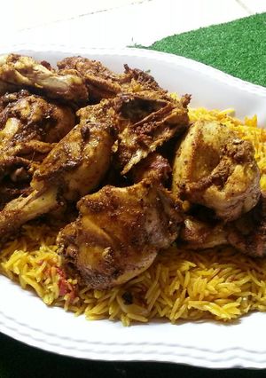صورة لوصفة رز بالدجاج طعم ولا الذ😘