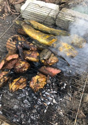 Gambar Ikan ayam daging bakar