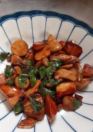 三杯杏鮑菇 的食譜成品照片