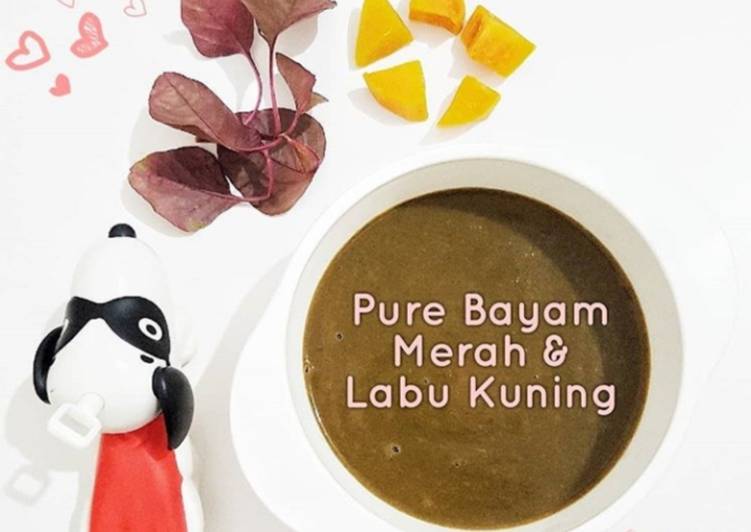 MPASI 8mo - Pure Bayam Merah & labu kuning