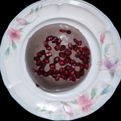 Pomegranate pudding A picture of Pomegranate pudding.