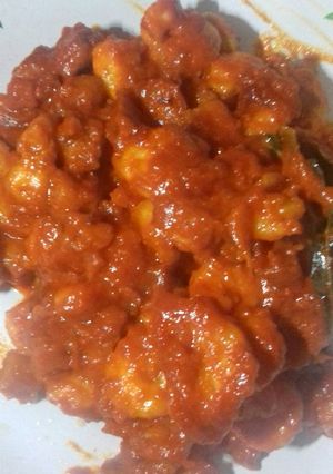 Foto resep Udang + tempe balado