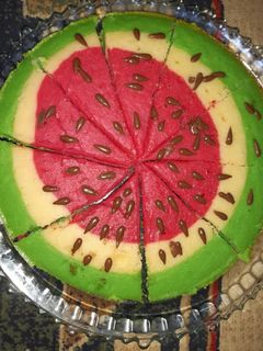 عکسی از دستور کیک هندوانه ای