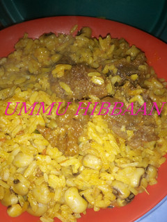 Jollof shinkafa da wake ainihin hoton girkin