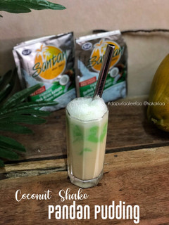 Gambar Coconut Shake Pandan Pudding