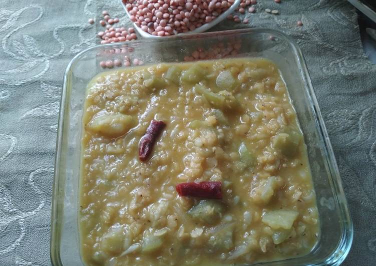 Recipe of Perfect Red Lentil with bottle gourd