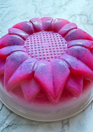 Foto resep Pudding Buah Naga Kelapa