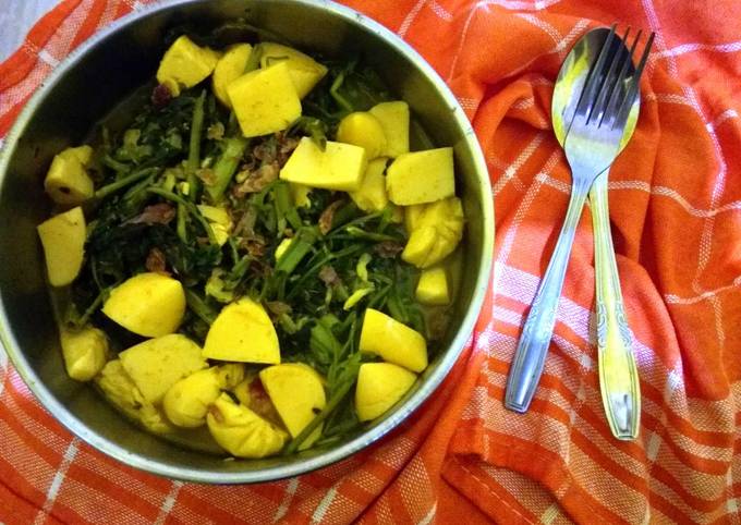 Resep Semur kangkung putih telur yang Enak Banget