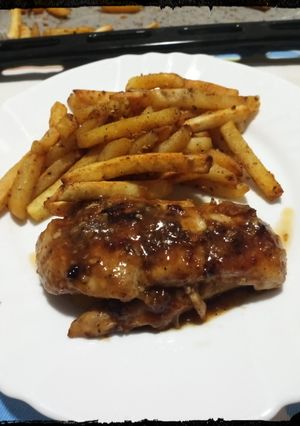Foto de Peito de frango agridoce