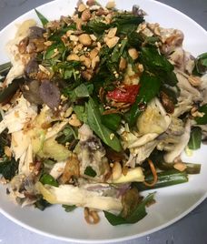 nộm rau muống gà