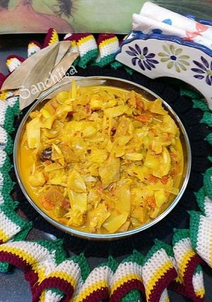 A picture of Palakkai Kurma /Jackfruit Kurma.