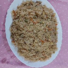 A picture of Chicken fried rice.