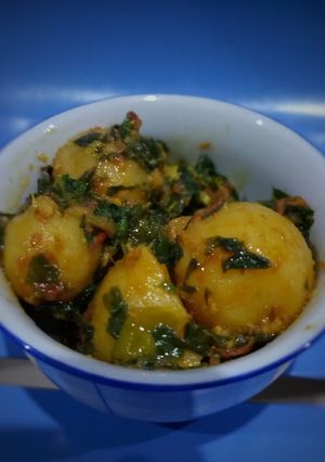 A picture of Alu methi sabzi.