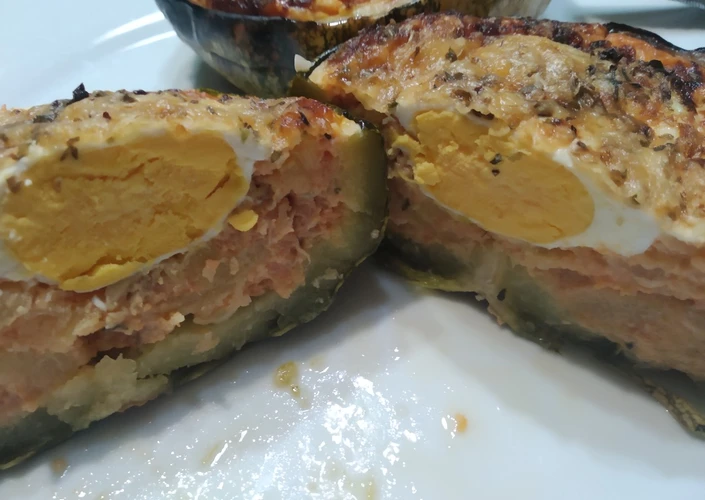 Cómo Hacer  Calabacín bolita relleno de atún al microondas