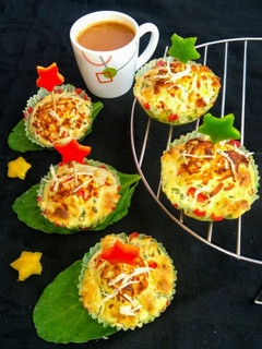 A picture of Spinach cheese Muffins.