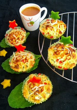 A picture of Spinach cheese Muffins.