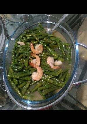 Foto resep Tumis kacang panjang+udang