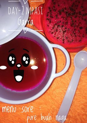 Foto resep MPasi 6+ pure buah naga