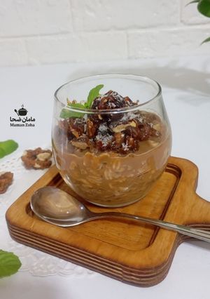 عکسی از دستور اوتمیل قهوه و خرما