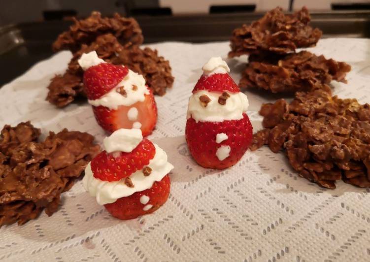 Roses des sables avec des petits bonhommes de fraise 🍓