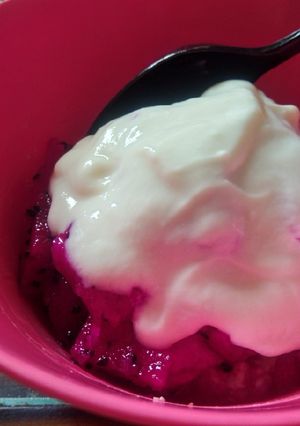 Foto resep Oatmeal+Buah Naga (Cocok untuk Sarapan)