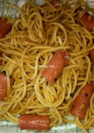 Foto resep Spageti sosis black papper