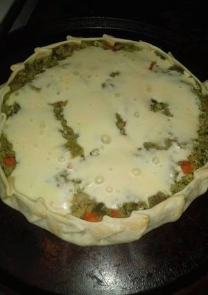 Una foto de Tarta con mix de verduras