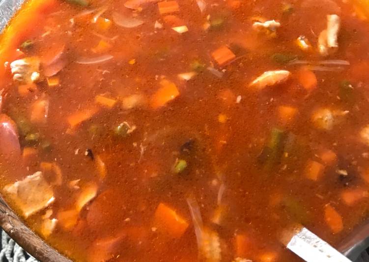 Cara Menghidangkan Soup merah ala restoran home made 🍵 Kekinian