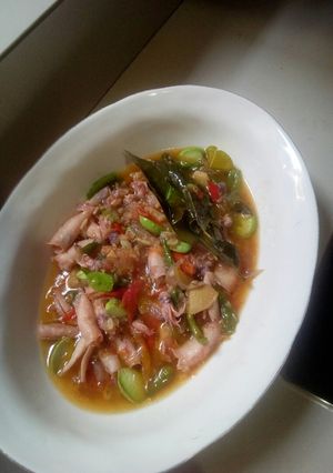 Foto resep Cumi asin tumis petai pedas