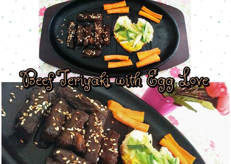 Beef Teriyaki with Egg Love #ketofriendly #ketofy #debm #hotplate