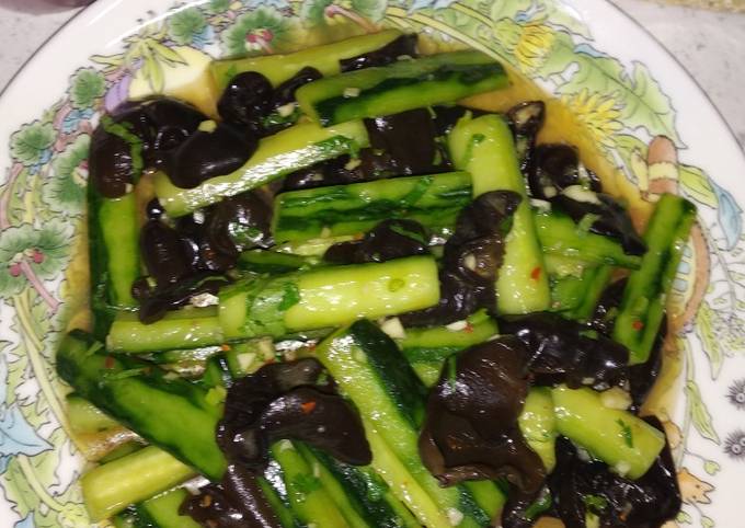 Easiest Way to Prepare Homemade Cucumber with wood ear mushrooms