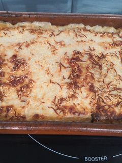 Una foto de Canelones de pescado con bechamel de gambas