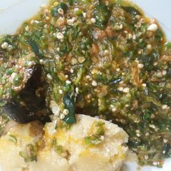 A picture of Okro soup.