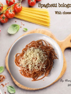 Foto resep Spaghetti bolognese with cheese