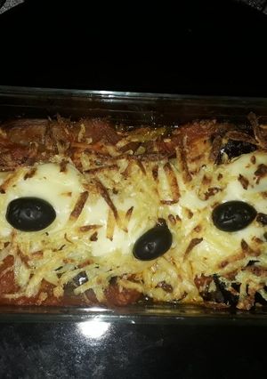 صورة لوصفة غراتان الباذنجان والسلق 😋