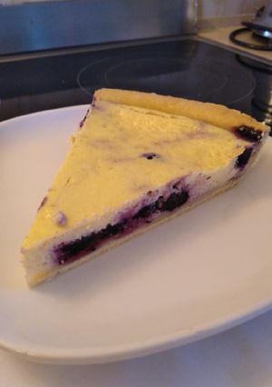 Une photo de Tarte fromage blanc myrtille