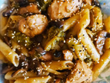 Κοτόπουλο με μπρόκολο και μανιτάρια stir Fry