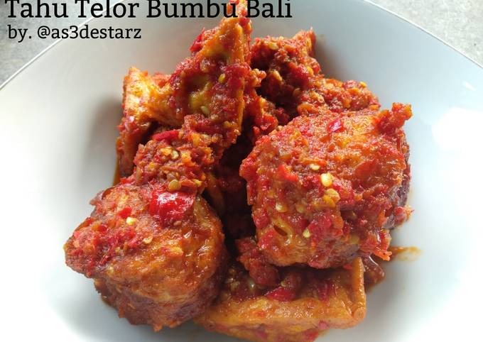 Ternyata ini loh! Resep enak buat Tahu Telor Bumbu Bali  sempurna