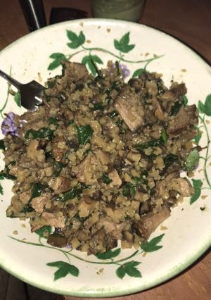 A picture of Mushroom Cauliflower Rice.