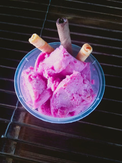 Foto resep Dragon fruit skin ice cream