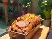 Una foto de budín de mandarina en licuadora