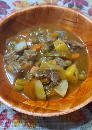 Una foto de Carne de puchero sobrante con jardinera (tipo guiso)