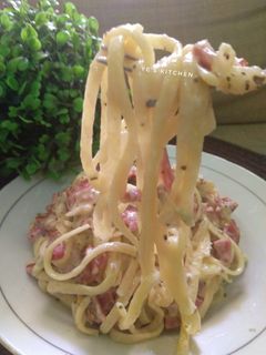 Foto resep 71. Fettuccine Carbonara