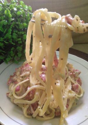 Foto resep 71. Fettuccine Carbonara