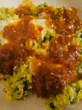 Polenta con espinaca fácil