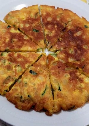 A picture of Frittata with Potatoes, Zucchini, and Onion.
