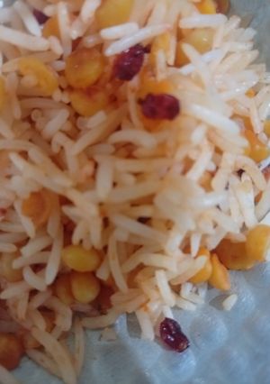 عکسی از دستور برنج لپه زرشک