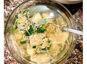 Hình của món Canh giá đỗ,đậu hũ non.