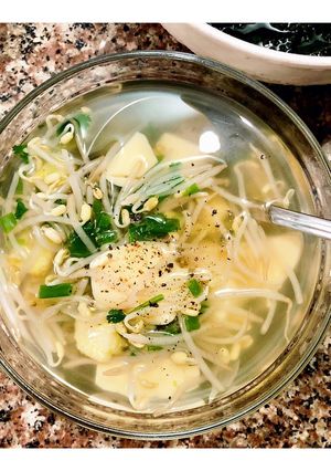 Hình của món Canh giá đỗ,đậu hũ non.