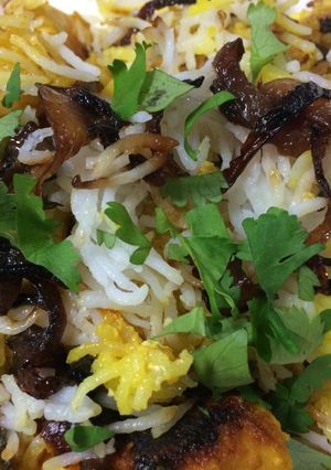A picture of Chicken Biryani.